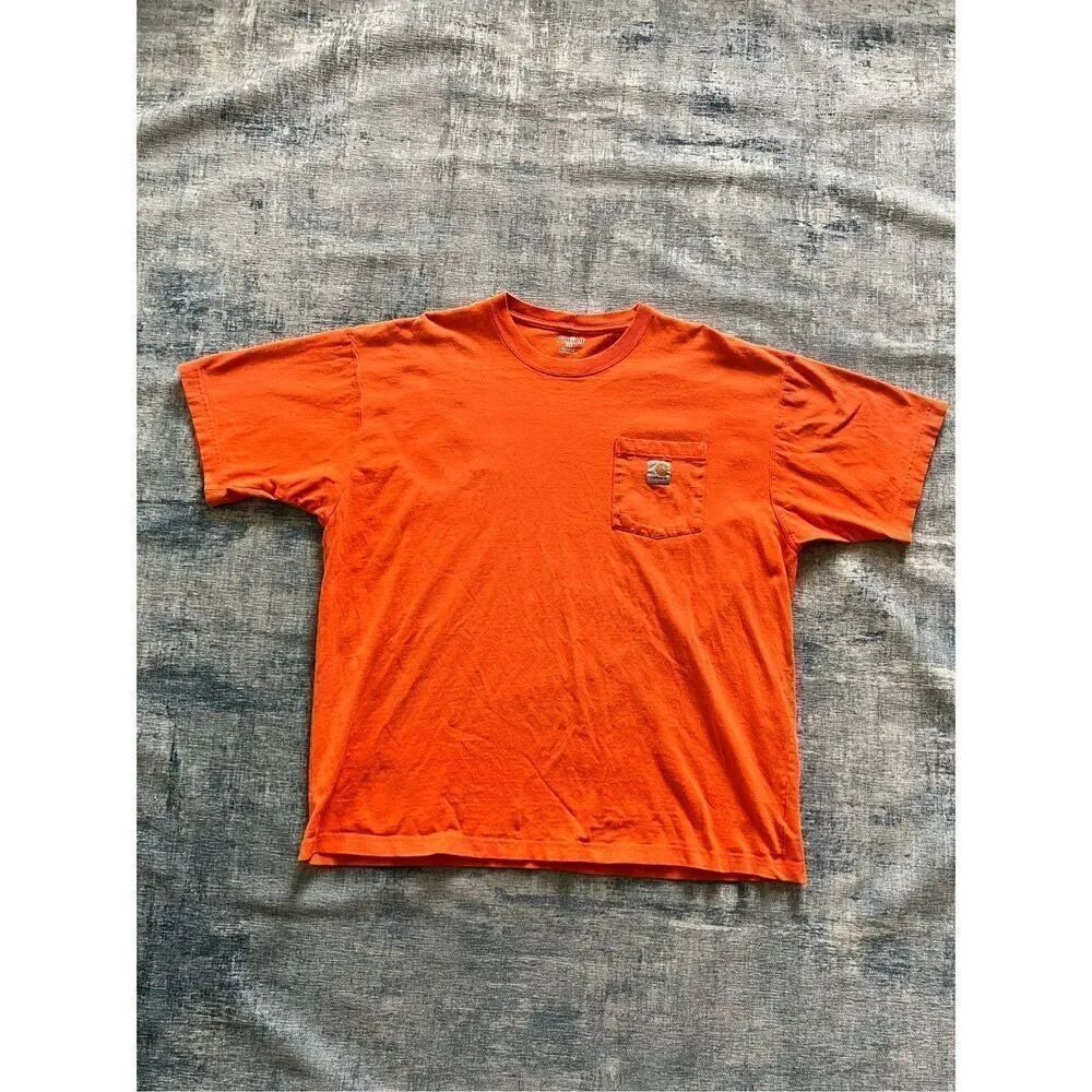 Carhartt Orange Short Sleeve Pocket Tee Men's XL